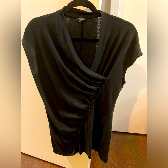 Lafayette 148 Cap Sleeve Rusched Top - Picture 5 of 5